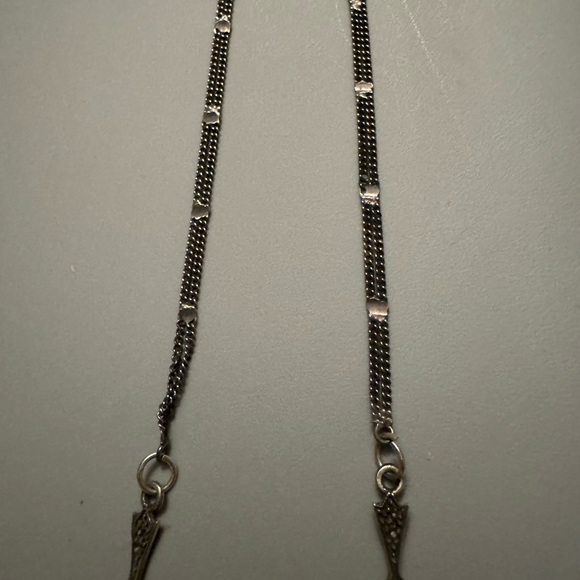 Elegant sterling silver and amethyst necklace. Rare and antique - Picture 3 of 10